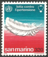786 San Marino Plume Feather WHO OMS MNH ** Neuf SC (SAN-65c) - WGO