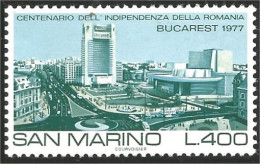 786 San Marino Roumanie Romania Continental Hotel MNH ** Neuf SC (SAN-57b) - Hotels, Restaurants & Cafés