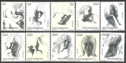 786 San Marino Drawings Dessins Emilio Greco MNH ** Neuf SC (SAN-50c) - Gemälde