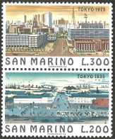 786 San Marino Tokyo 1975 Hiroshige Se-tenant MNH ** Neuf SC (SAN-46ba) - Unused Stamps