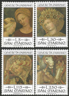 786 San Marino Noel Christmas 1973 Tableau Gentile Fabriano Painting MNH ** Neuf SC (SAN-40a) - Unused Stamps
