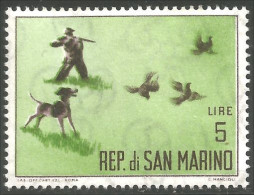 786 San Marino Chasse Perdrix Partridge Hunt Dog Chien MLH * Neuf Légère (SAN-31) - Schieten (Wapens)