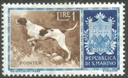 786 San Marino Chien Pointer Dog Armoiries Arms MLH * Neuf Légère (SAN-24) - Chiens