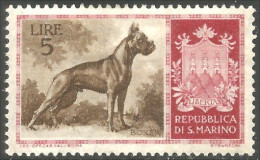 786 San Marino Chien Great Dane Danois Dog Armoiries Arms MLH * Neuf Légère (SAN-28) - Chiens