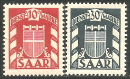 779 Sarre 1949 Armoiries Coat Arms Service Official Dienstmarke MH * Neuf (SAA-97) - Stamps