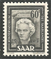 779 Sarre 1951 Beethoven Compositeur Composer Music Musik Music MH * Neuf (SAA-92a) - Used Stamps