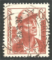 779 Sarre 1948 Mineur 6f Miner Mines Coal Charbon Kohl Carbone Mining SAARBRUCKEN (SAA-80b) - Minerali