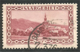 779 Sarre 1921 50c Village Tholey Abbaye Abbey SAARBRUCKEN (SAA-73d) - Gebruikt