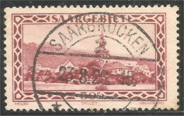 779 Sarre 1921 50c Village Tholey Abbaye Abbey SAARBRUCKEN (SAA-73a) - Gebraucht