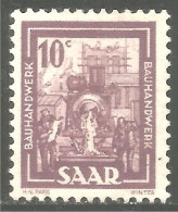 779 Sarre 1949 Chantier Construction Building Sans Gomme (SAA-60) - Used Stamps