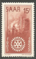 779 Sarre 1955 Mines Miner Mining Rotary Club MNH ** Neuf SC (SAA-61) - Mineralien