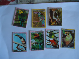 GUINEA ECUATORIAL   USED  BIRD BIRDS OWLS - Uilen