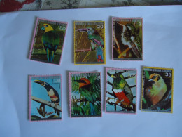 GUINEA ECUATORIAL   USED  BIRD BIRDS OWLS - Gufi E Civette