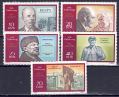 DDR 1970 - W. I. Lenin, Nr. 1557 - 1561, Postfrisch ** / MNH - Ungebraucht