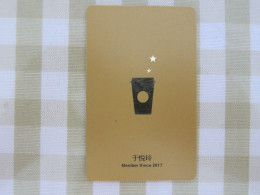 China 2013 Starbucks Card,gold Member,used - Gift Cards