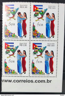 C 2627 Brazil Stamp Joint Cuba Son Flag Dance Bird 2005 Block Of 4 Vignette Website - Neufs