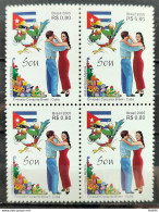 C 2627 Brazil Stamp Joint Cuba Son Flag Dance Birds 2005 Block Of 4 - Neufs
