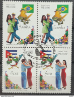 C 2627 Brazil Stamp Joint Cuba Son Flag Dance Bird 2005 Block Of 4 CBC RJ - Neufs