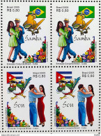 C 2627 Brazil Stamp Joint Cuba Son Flag Dance Ave 2005 Block Of 4 Setenant - Neufs