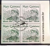 C 2620 Brazil Stamp Mario Quintana Literature Poet 2005 Block Of 4 CBC RS Porto Alegre - Neufs