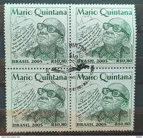 C 2620 Brazil Stamp Mario Quintana Literature Poet 2005 Block Of 4 CBC RS - Neufs