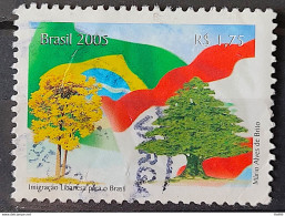 C 2607 Brazil Stamp Diplomatic Relations Lebanon Flag Ipe 2005 Circulated 4 - Usati