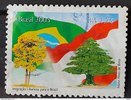 C 2607 Brazil Stamp Diplomatic Relations Lebanon Flag Ipe 2005 Circulated 1 - Gebraucht