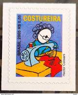 Brazil Regular Stamp RHM 839 Seamstress Profession Work Economy 2005 Picote Sem BR - Neufs