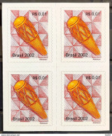 Brazil Regular Stamp RHM 834 Musical Instrument Fine Dentation Atabaque 2005 Block Of 4 - Neufs