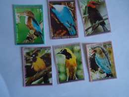 GUINEA ECUATORIAL 6 USED  BIRD BIRDS - Altri & Non Classificati