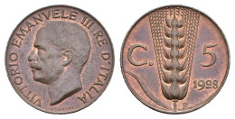 Regno V.Emanuele III  5c.Spiga Gig.274 Rame Rosso SPL+ (V-32 - 1900-1946 : Victor Emmanuel III & Umberto II