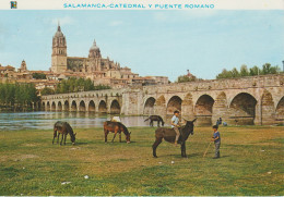 (B375) SALAMANCA . CATEDRAL Y PUENTE ROMANO . ROMAN BRIDGE ... UNUSED - Salamanca