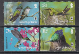 2014 British Virgin Islands WWF Hummingbirds Birds Complete Set Of 4 MNH @ BELOW FACE VALUE - Nuovi