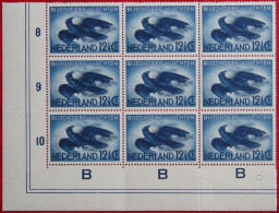 9x Block Airmail Stamp 12 1/2 Ct WM Vertical NVPH LP11 11 (Mi 321 ) 1938 POSTFRIS / MNH / **  NEDERLAND / NIEDERLANDE - Correo Aéreo