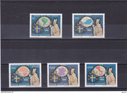 VATICAN 1989 VOYAGES DE JEAN-PAUL II Yvert 867-871, Michel 988-992 NEUF** MNH Cote Yv: 15 Euros - Neufs