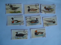 GUINEA ECUATORIAL 8  USED  BIRD BIRDS DUCKS - Eenden