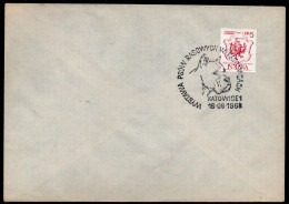 POLAND 1968 PEDIGREE DOG SHOW KATOWICE SPECIAL CANCEL ON COVER DOGS BULLDOG - Honden