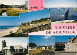 50 - Siouville - Multivues - Vaches - Planche à Voile - Flamme Postale De Les Pieux - CPM - Voir Scans Recto-Verso - Other & Unclassified