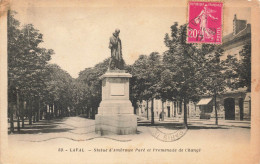 CPA Laval-Statue D'Ambroise Paré Et Promenade De Changé-50-Timbre       L2801 - Laval