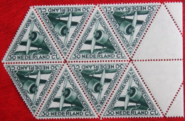 8x Block Airmail Stamp 30 Ct "bijzondere Vluchten" NVPH LP10 10 (Mi 267) 1933 POSTFRIS / MNH ** NEDERLAND / NIEDERLANDE - Poste Aérienne