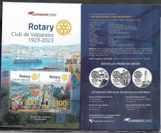 #2639B CHILE 2023 VALPARAISO ROTARY CLUB CENTENARY POST OFFICIAL BROCHURE - Rotary, Lions Club