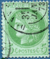 France 1871  5 C Ceres Azuré Cancelled - 1871-1875 Ceres