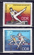 DDR 1970 - Spartakiade, Nr. 1594 - 1595, Postfrisch ** / MNH - Ungebraucht