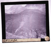 PLAQUE DE VERRE Photo - Les Grands Cols Des Alpes - Glacier Du Mont De Lans -  Année  1890 - Diapositivas De Vidrio