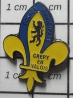 2020 Pin's Pins / Beau Et Rare / POLICE / POLICE MUNICIPALE CREPY EN VALOIS FLEUR DE LYS - Polizia