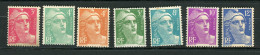 FRANCE -  M. DE GANDON - N° Yvert  806/812** - 1945-54 Marianne De Gandon