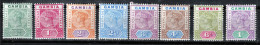 GAMBIA QV 1898 SET MH - Gambia (...-1964)