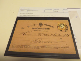 DEUTSCHER - REICH  1/2  Gr. Auf  KARTE  Mit  Schönen  STEMPEL  Von  CRONENBURG  Nach  BREMEN - Otros & Sin Clasificación