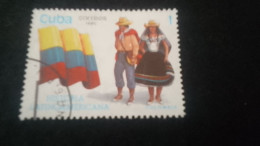 CUBA- 1980-90   1  C.     DAMGAlı - Used Stamps