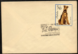 POLAND 1970 II NON-PEDIGREE DOG SHOW SOPOT SPECIAL CANCEL ON COVER DOGS - Cani